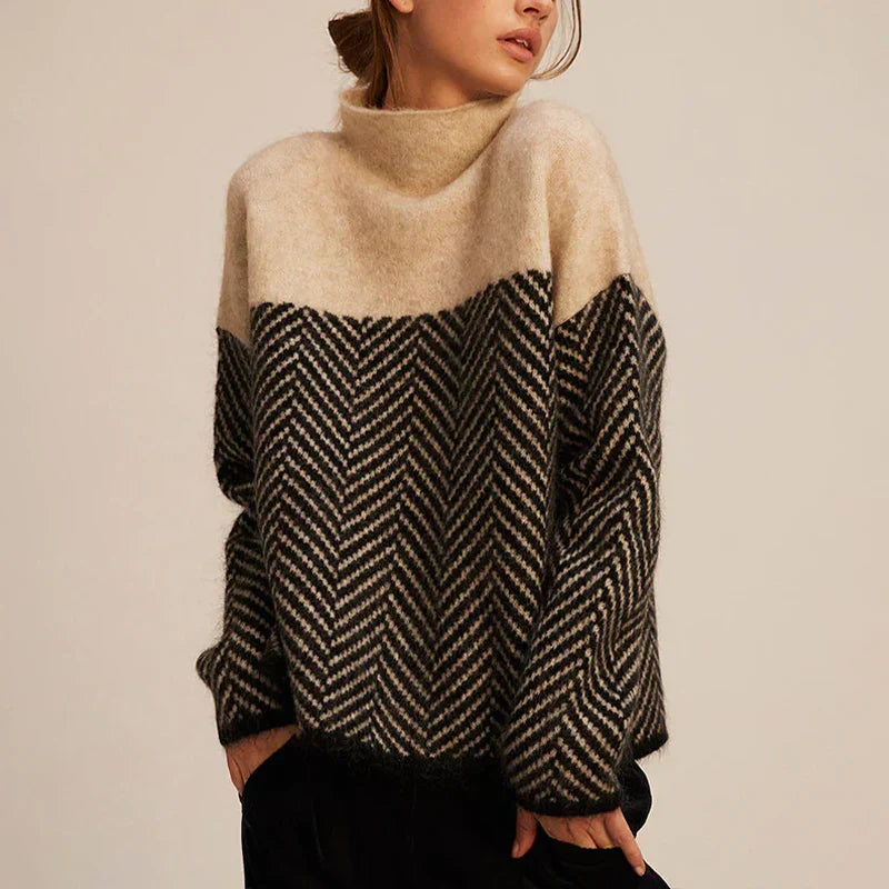 Mireya Herringbone Knit Sweater