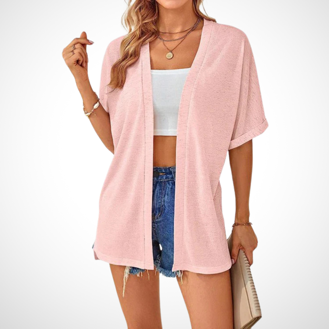Lucienne Relaxed Open-Front Cardigan