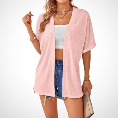 Lucienne Relaxed Open-Front Cardigan