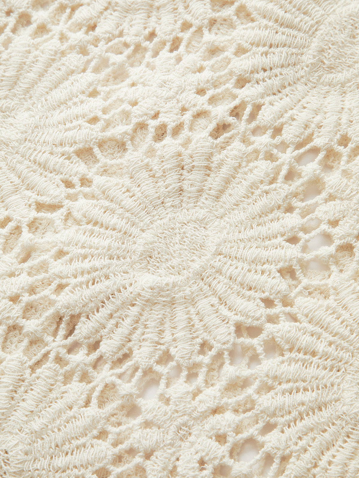 Elena Floral Crochet Button-Down Cardigan