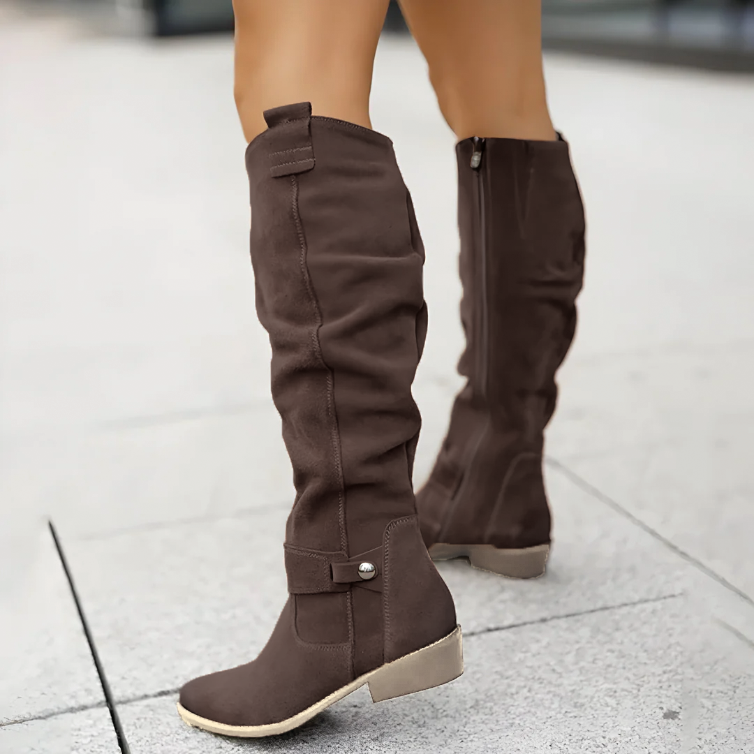 Zinnia Suede Slouch Knee-High Boots
