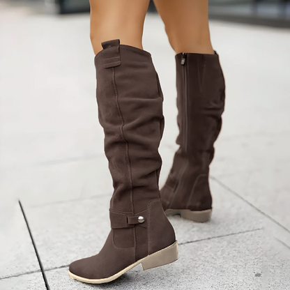 Zinnia Suede Slouch Knee-High Boots