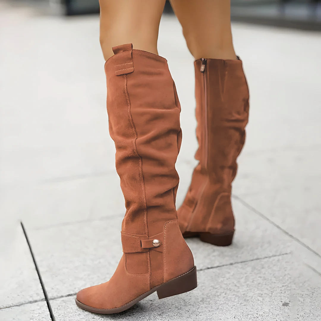 Zinnia Suede Slouch Knee-High Boots