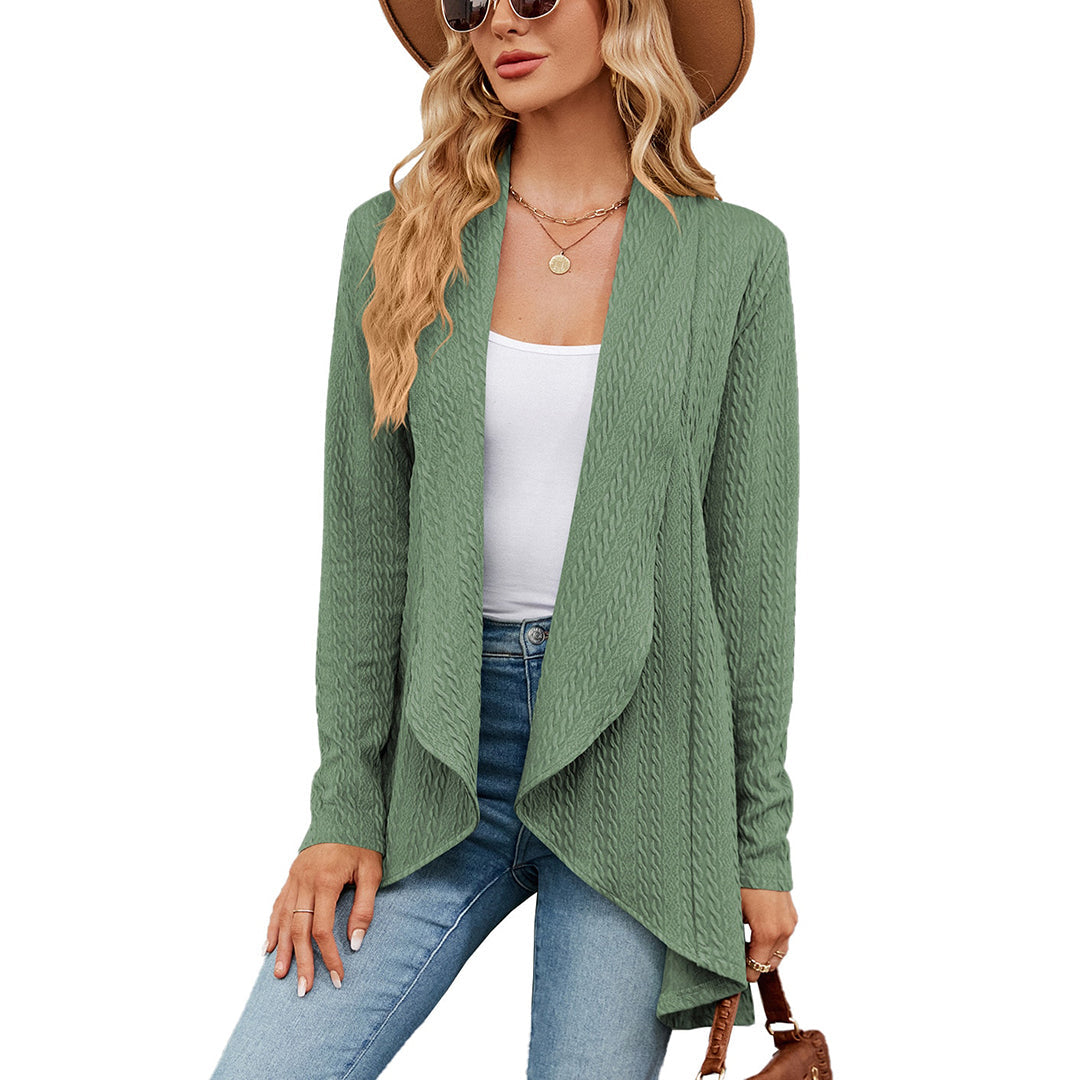 Bettina Cable-Knit Waterfall Cardigan