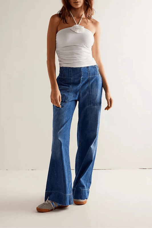 Mila High-Rise Wide-Leg Flare Jeans