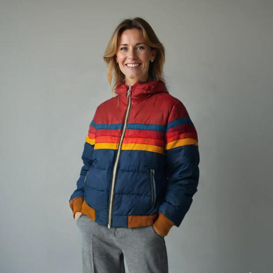 Calista Colorblock Quilted Puffer Jacket