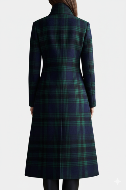 Odessa Plaid Tailored Longline Coat