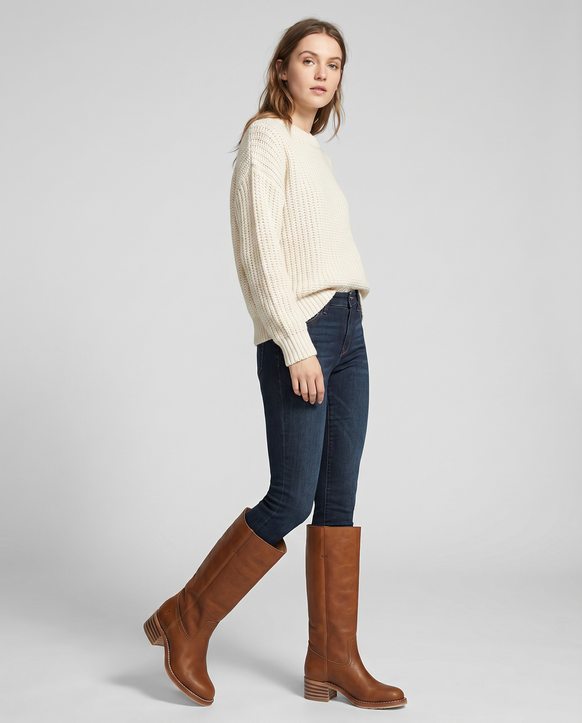 Ottilia Square Toe Knee-High Riding Boots