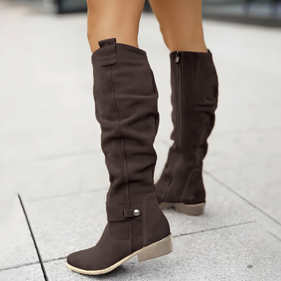 Zinnia Suede Slouch Knee-High Boots