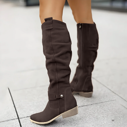Zinnia Suede Slouch Knee-High Boots