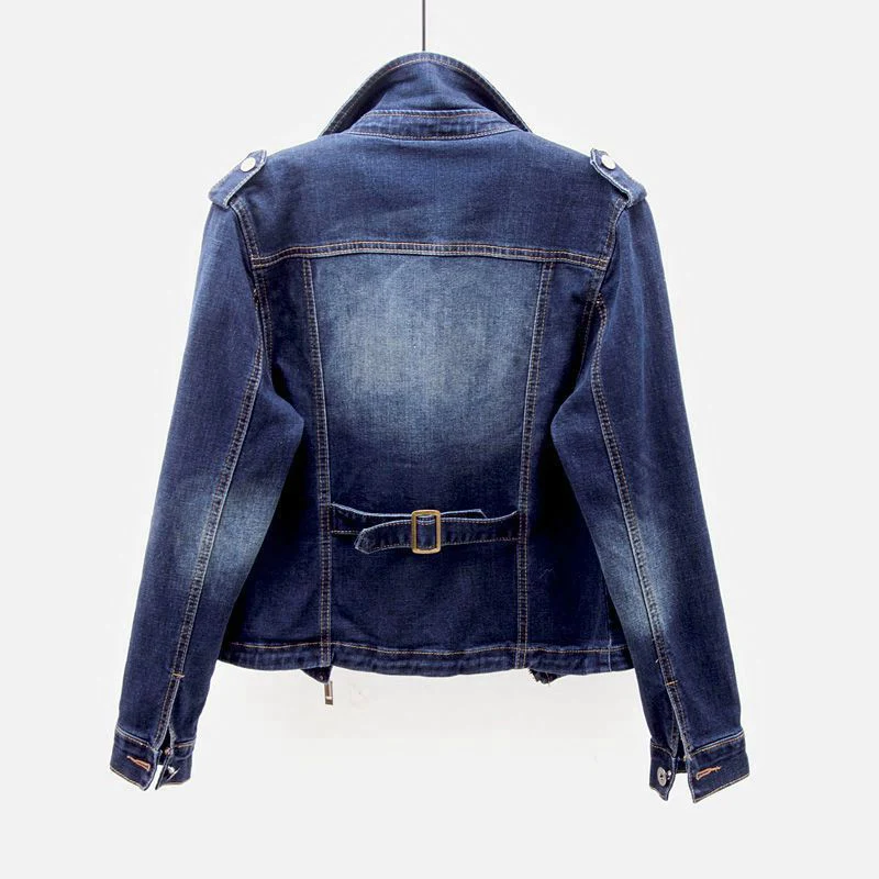 Sorella Fitted Denim Moto Jacket