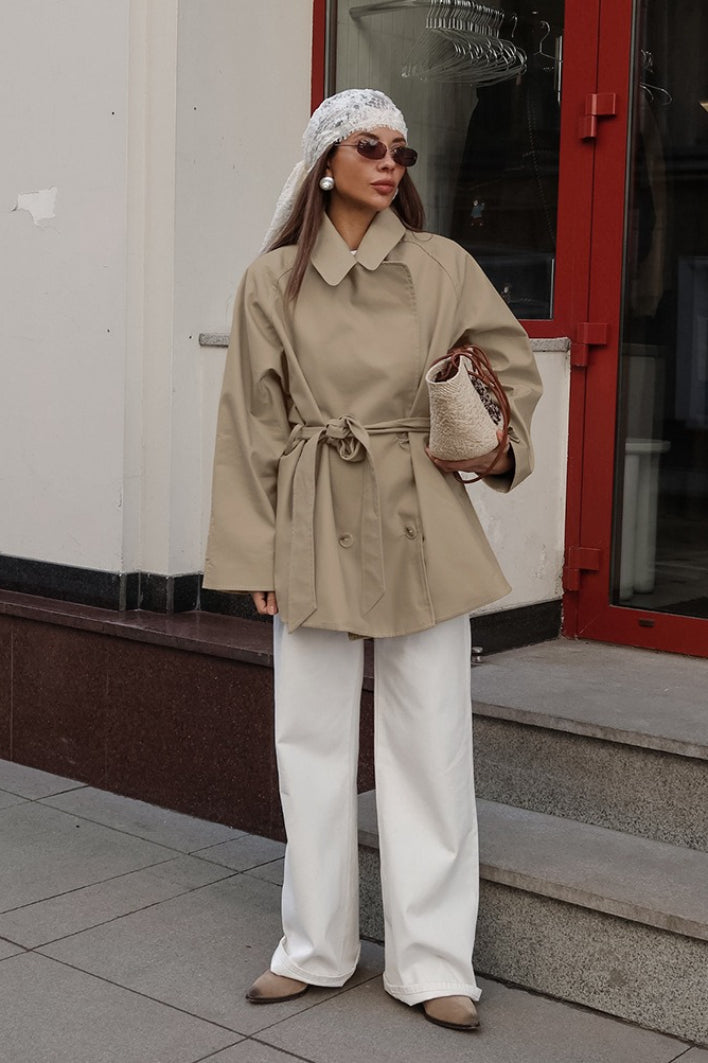 Cressida Belted Wrap Trench Coat