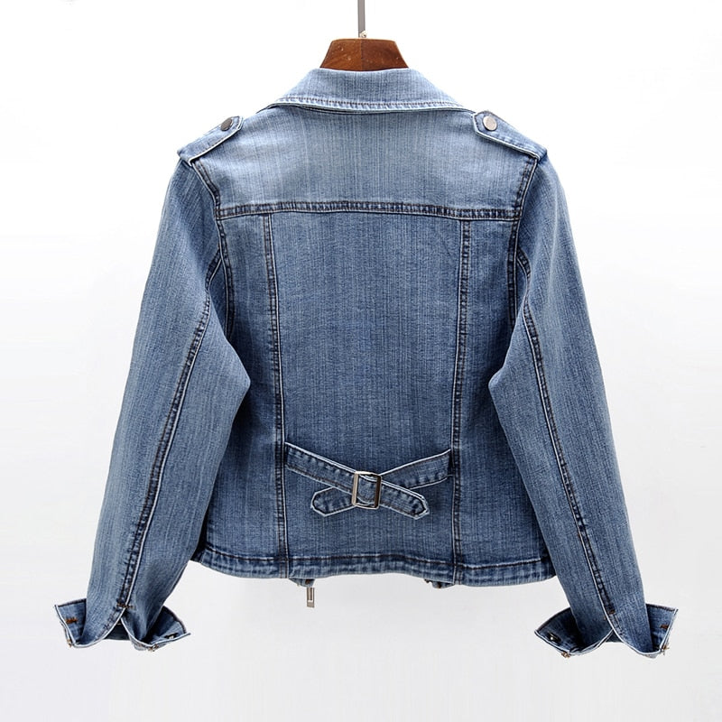 Sorella Fitted Denim Moto Jacket