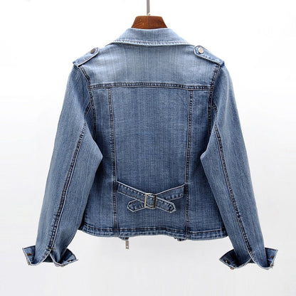Sorella Fitted Denim Moto Jacket