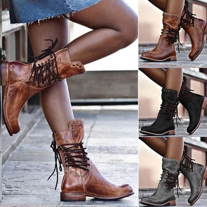 Briar Studded Lace-Up Winter Boots