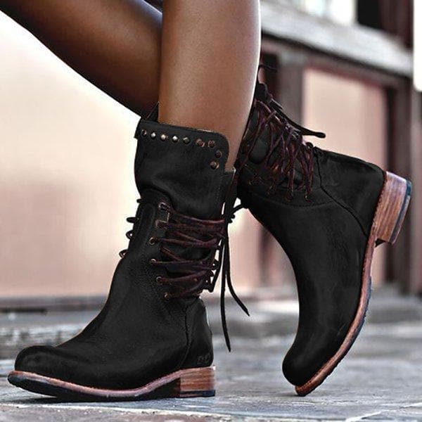 Briar Studded Lace-Up Winter Boots