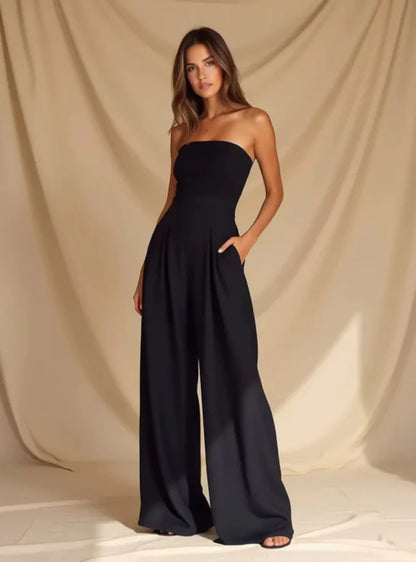 Isla Strapless Wide-Leg Jumpsuit