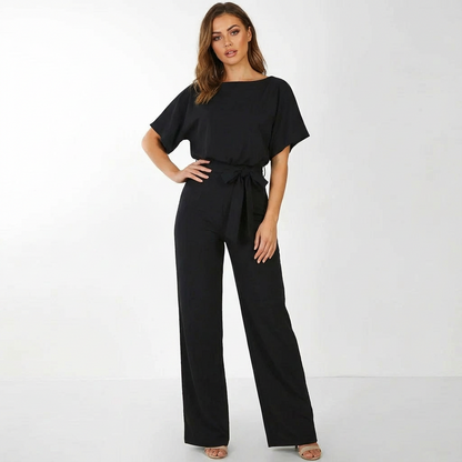 Elise Belted Palazzo Jumpsuit
