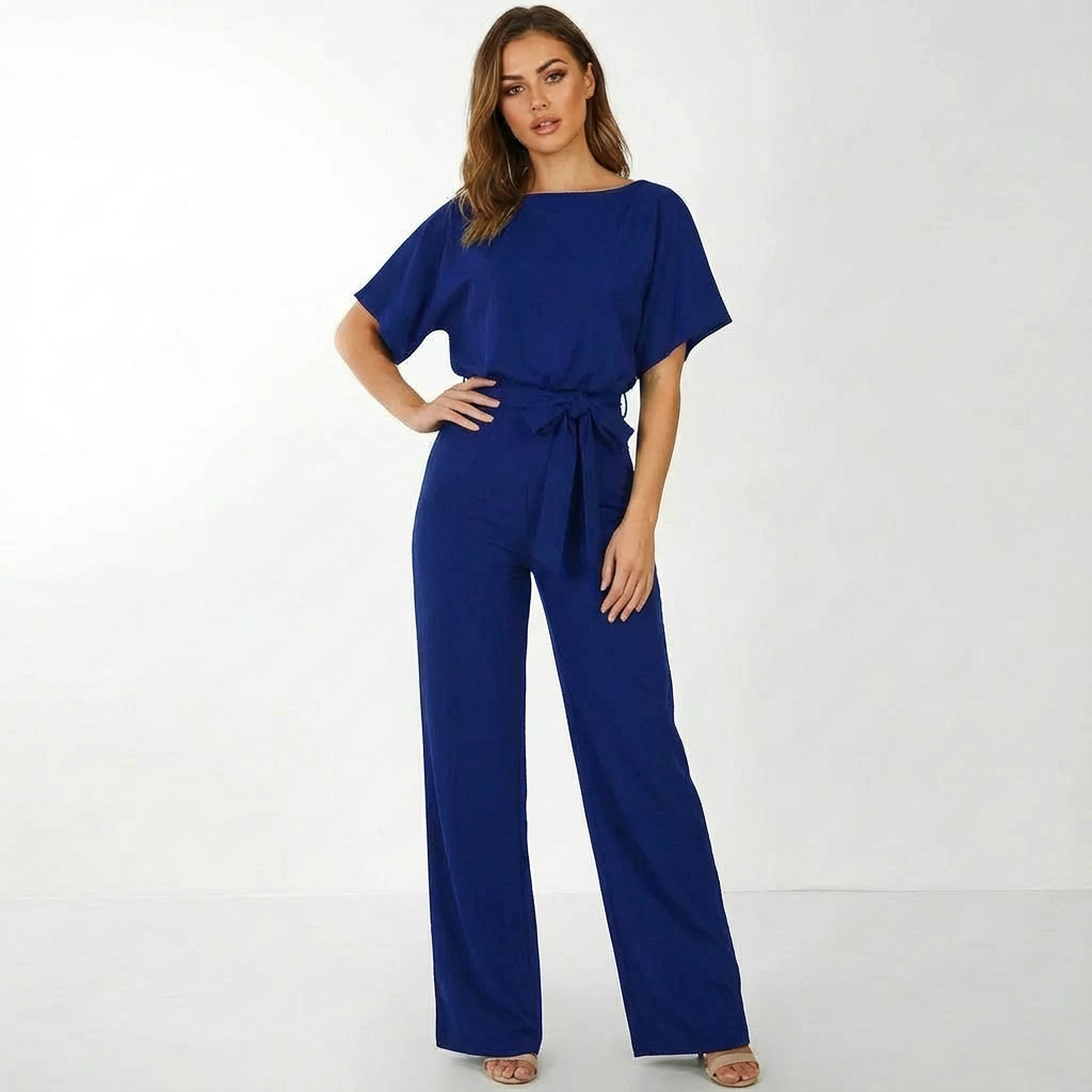 Elise Belted Palazzo Jumpsuit