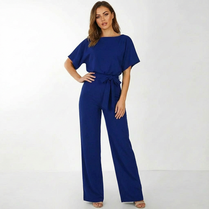 Elise Belted Palazzo Jumpsuit