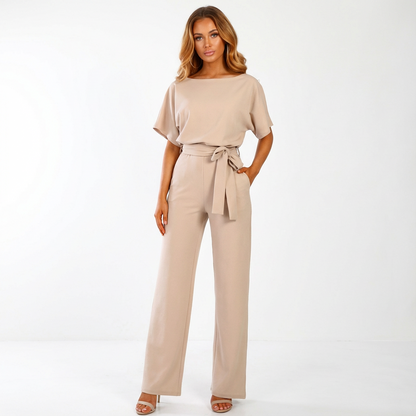 Elise Belted Palazzo Jumpsuit