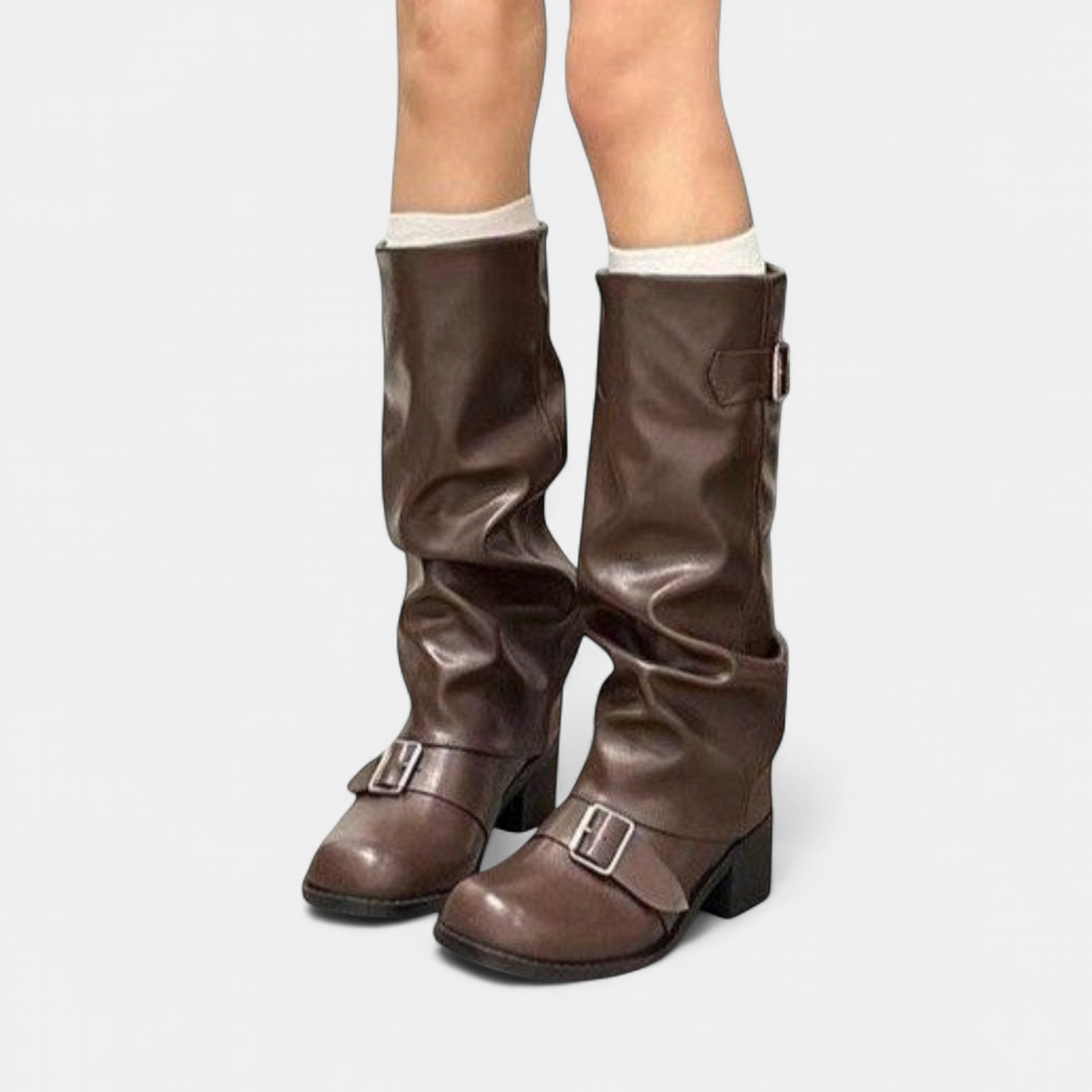 Tessara Leather Slouch Knee-High Boots