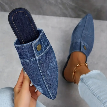 Leona | Stylish Women's Mules Pointed Toe Flats