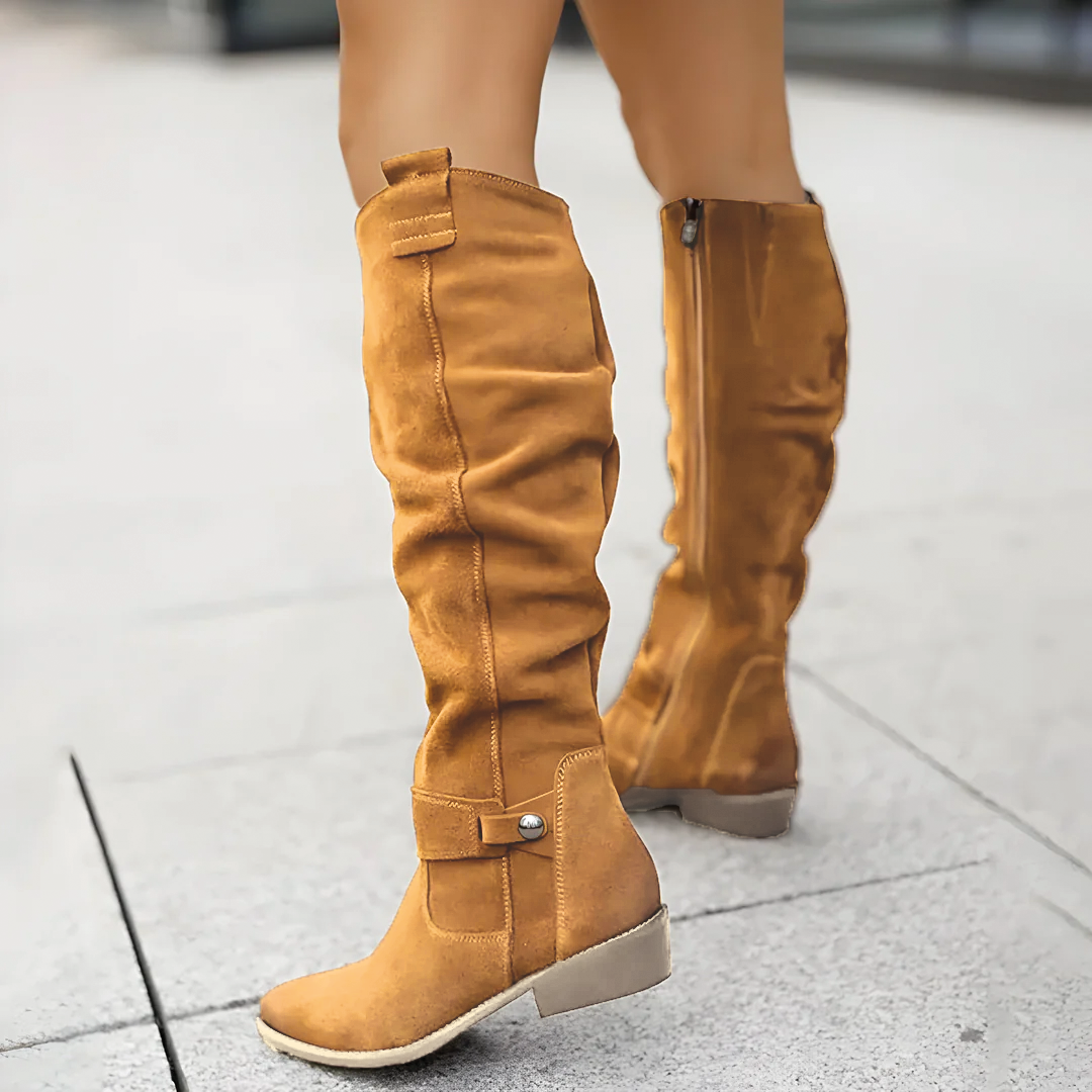 Zinnia Suede Slouch Knee-High Boots