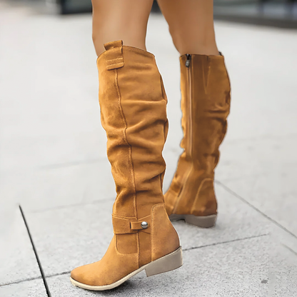 Zinnia Suede Slouch Knee-High Boots