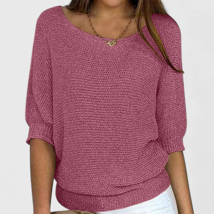 Zinnia Relaxed Batwing Knit Sweater