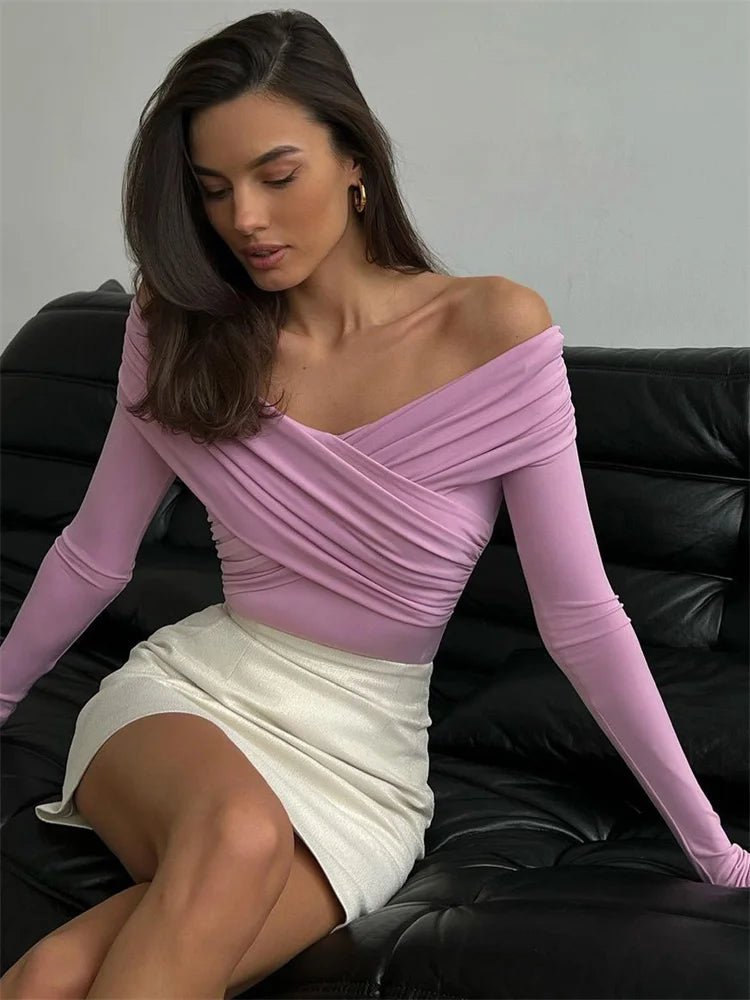 Amara Ruched Off-Shoulder Bodysuit