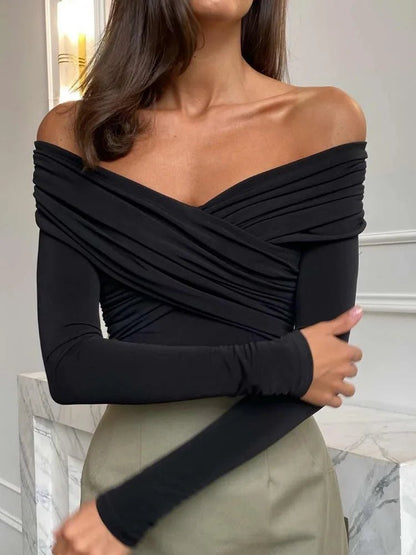 Amara Ruched Off-Shoulder Bodysuit