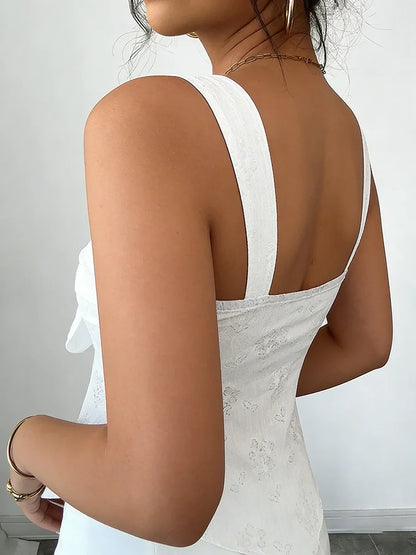 Camille Floral Jacquard Bow Cami Top
