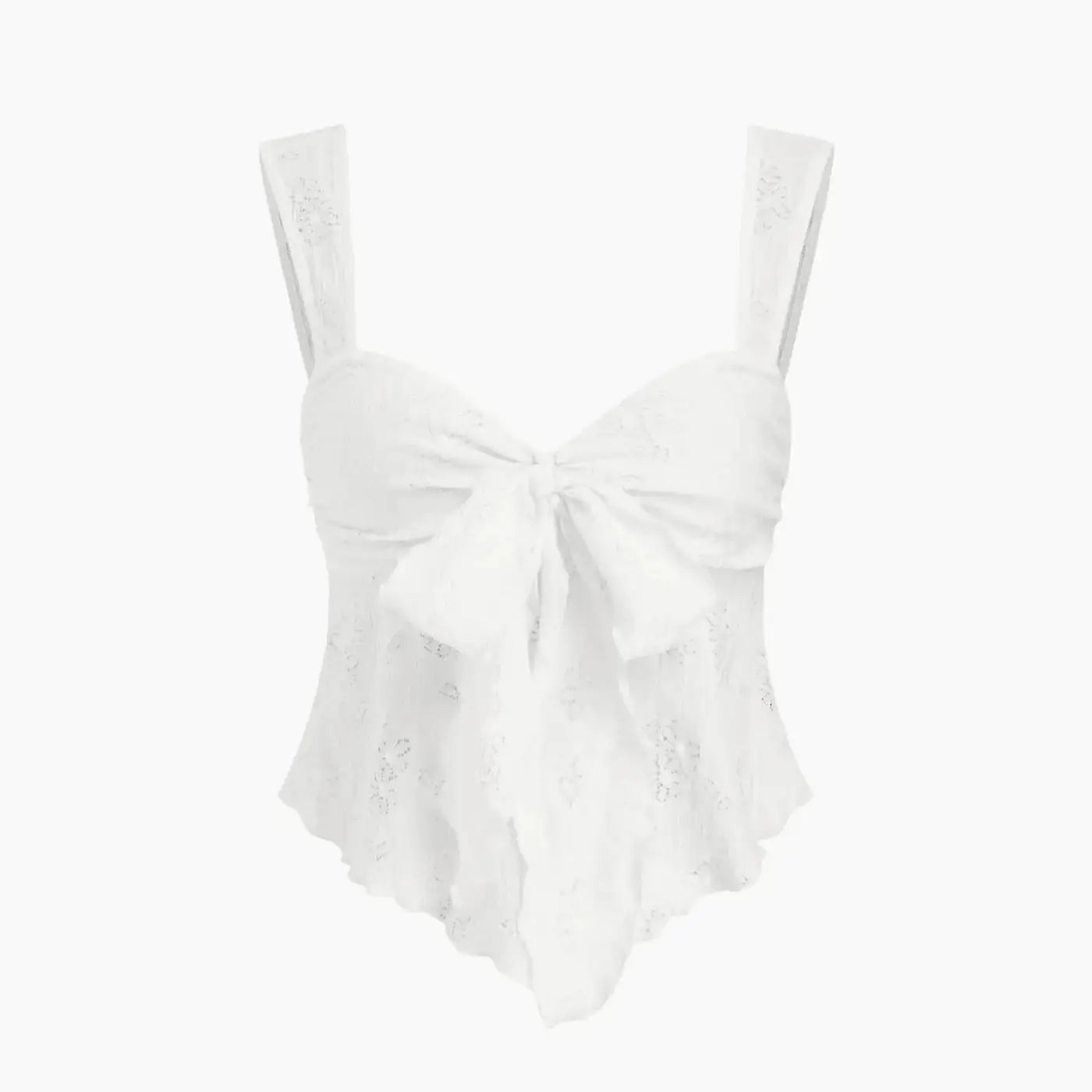 Camille Floral Jacquard Bow Cami Top