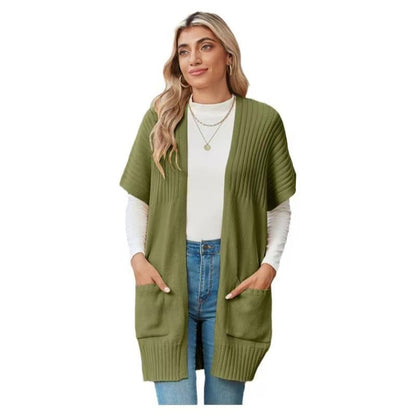 Renata Lightweight Open-Front Knit Cardigan
