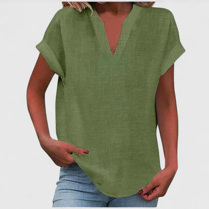 Elise Comfortable V-Neck Blouse