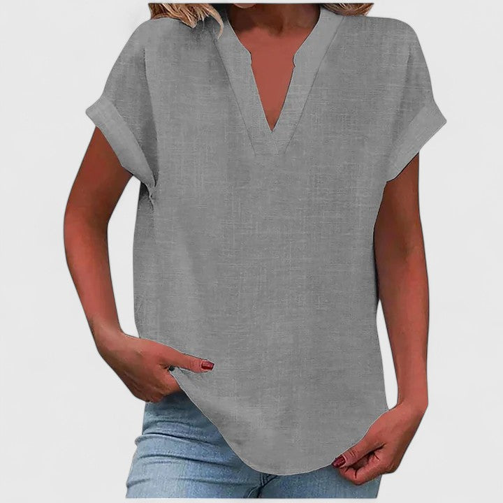 Elise Comfortable V-Neck Blouse