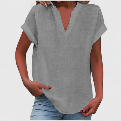 Elise Comfortable V-Neck Blouse