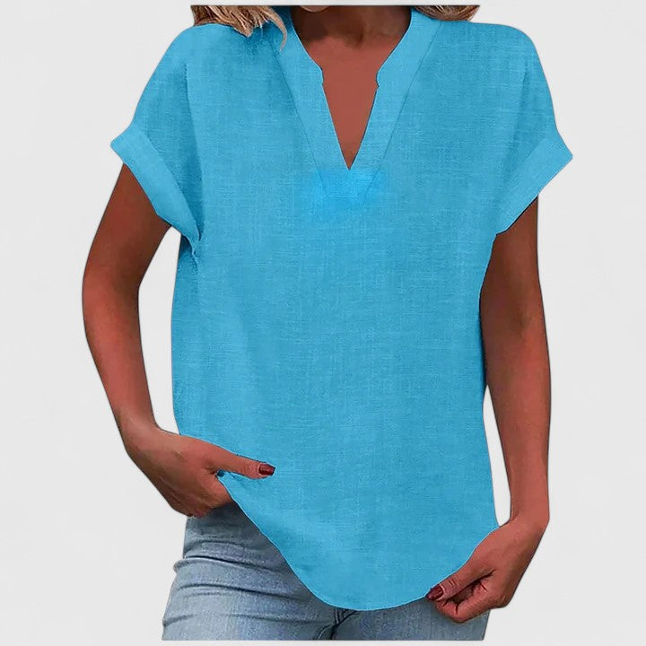 Elise Comfortable V-Neck Blouse
