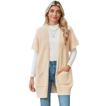 Renata Lightweight Open-Front Knit Cardigan