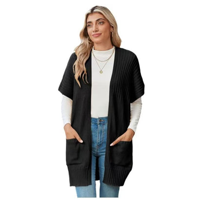Renata Lightweight Open-Front Knit Cardigan