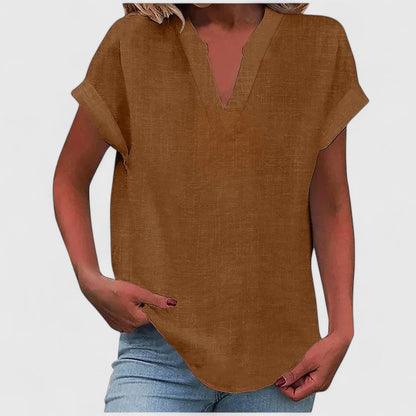 Elise Comfortable V-Neck Blouse