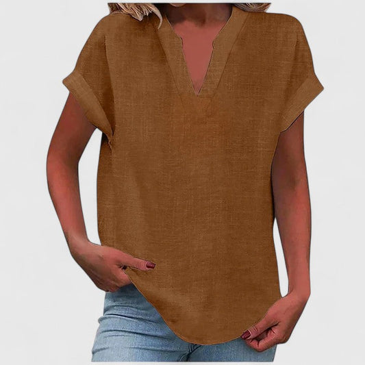 Elise Comfortable V-Neck Blouse