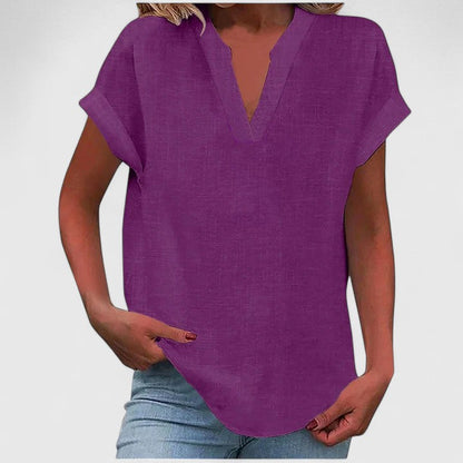 Elise Comfortable V-Neck Blouse