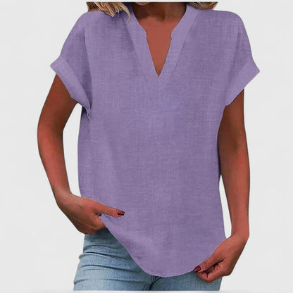 Elise Comfortable V-Neck Blouse