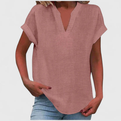 Elise Comfortable V-Neck Blouse
