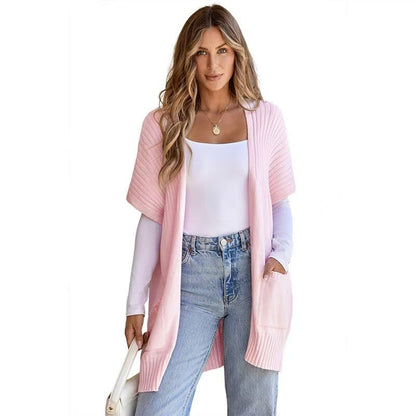 Renata Lightweight Open-Front Knit Cardigan