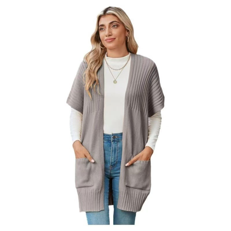 Renata Lightweight Open-Front Knit Cardigan