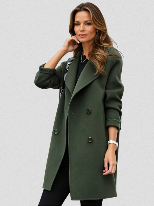 Mireya Cotton Double-Breasted Longline Coat