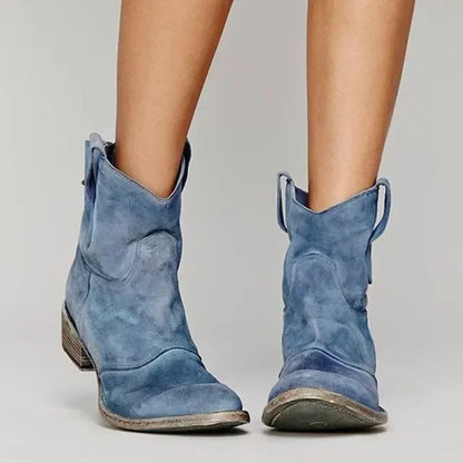 Dahlia Vintage Western Ankle Boots